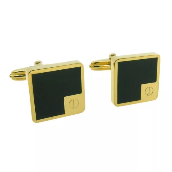 dunhill cuff d mark Gold Hardware Authentic